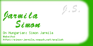 jarmila simon business card